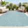 Longe Modern Minimalist Radius Corner Solid Turquoise Indoor/Outdoor Rug