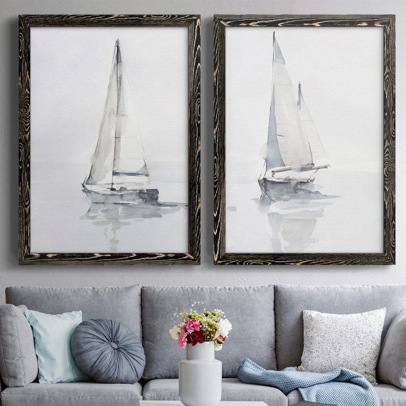 Toile encadrée Misty Harbor I-Premium - prête à être accrochée