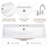 Wenty 18'' White Ceramic Rectangular Bathroom Sink
