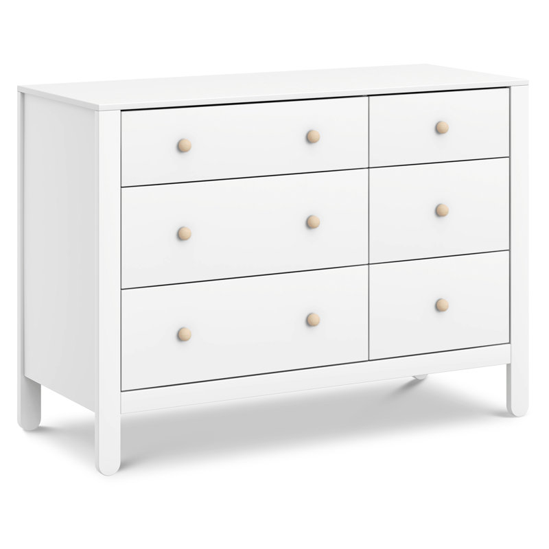 Commode 6 tiroirs Marisol, Blanc