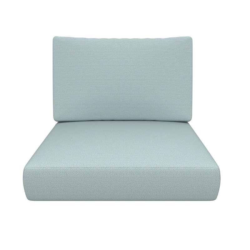 Amala Sunbrella® Outdoor Seat/Back Cushion, Sunbrella® Bliss Dew