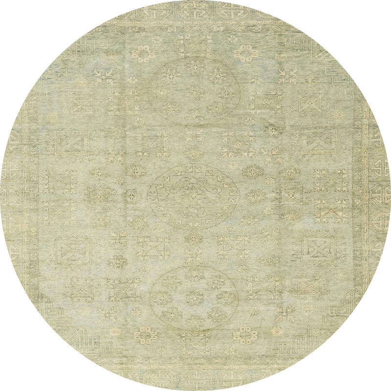 Tapis abstrait moderne 3486, Rond 7 pi