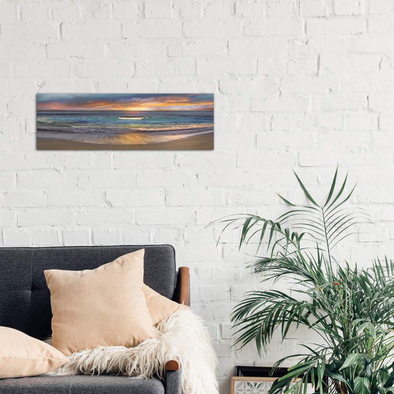 Malibu Alone by Mike Calascibetta - Panoramic Print on Canvas, 121.92 cm H x 40.64 cm W x 1.91 cm D, No Frame
