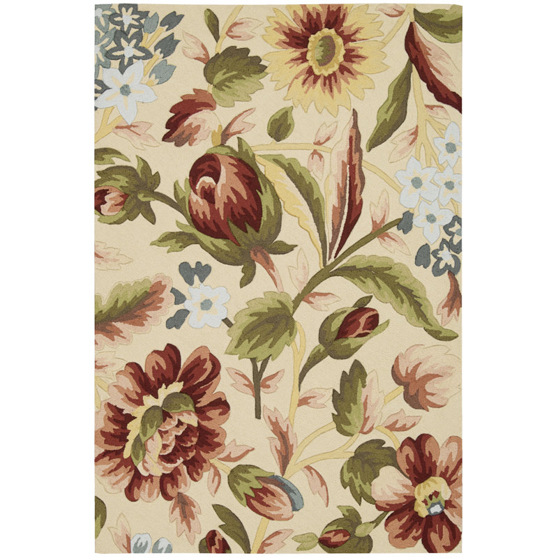 Decker Floral Hand Woven Area Rug, Rectangle 152 x 229cm