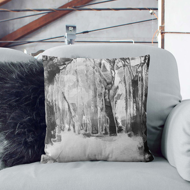 Square Throw Cushion, Stone, 55cm H x 55cm W x 20cm D