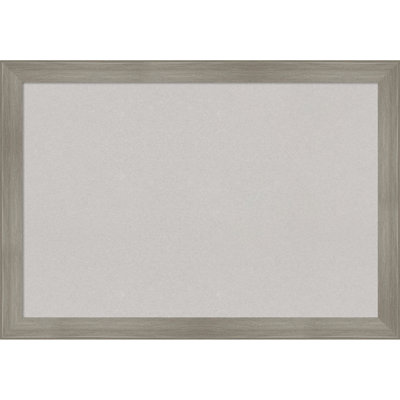 Grand Greywash Narrow Framed Corkboard, Grey Cork Bulletin Board, Organization Board, Pin Board