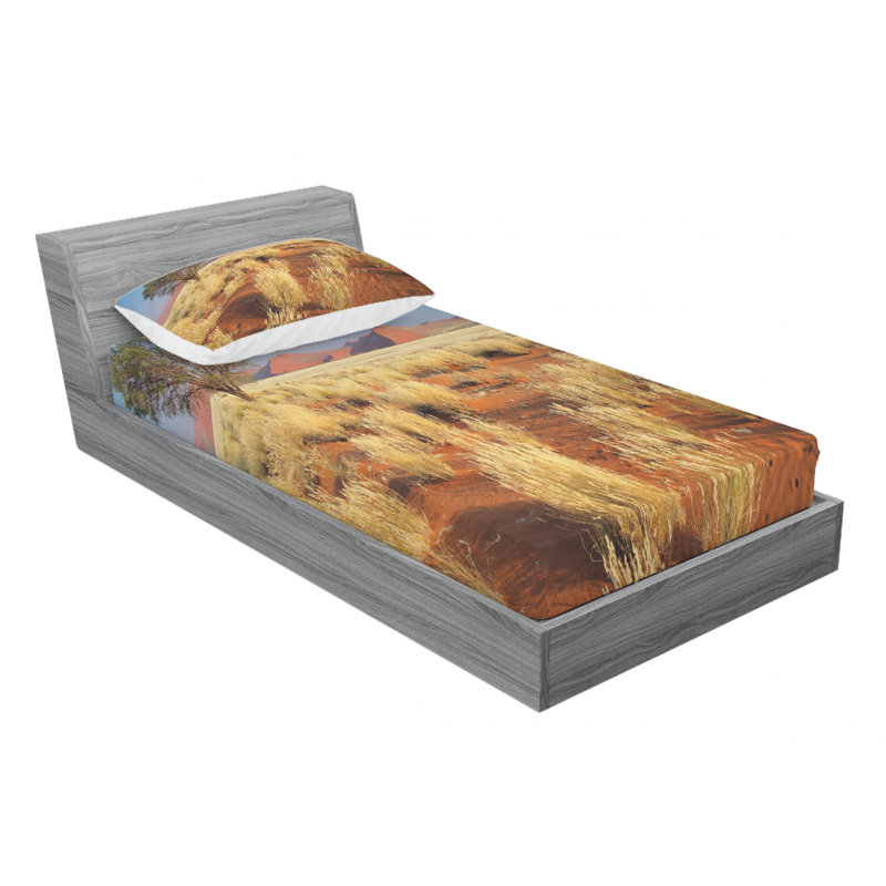 Ensemble de draps sossusvlei d’acacia tree désert, Ensemble de draps pour lit simple avec drap-housse
