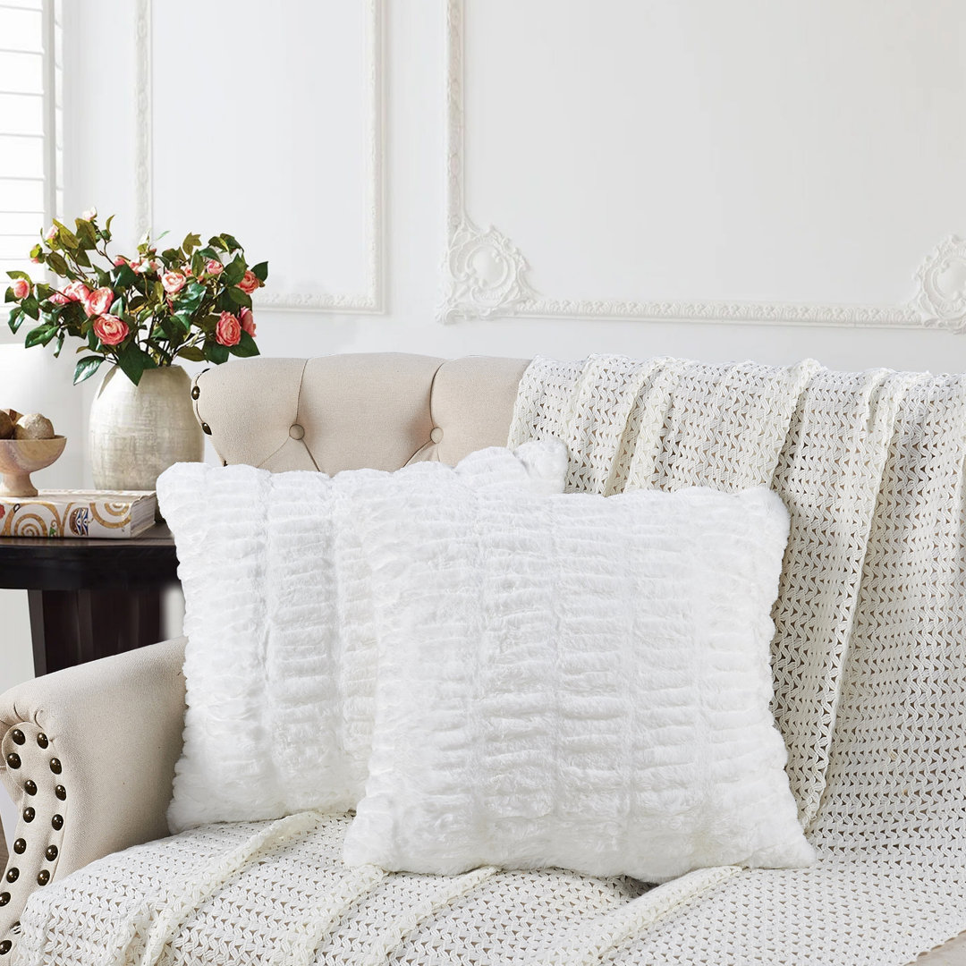 Shar Pei Square Faux Fur Pillow Cover (Set of 2) Home Soft Things 