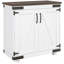 Armoire de rangement, buffet avec porte de grange, tablette réglable