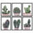 Framed Wall Art Collage Print Gallery Set, Watercolor Potted Cactus Succulent and Plant Lovers Illustrations Modern Decorative for Living Room, Bedroom, Office-116662217-116662219