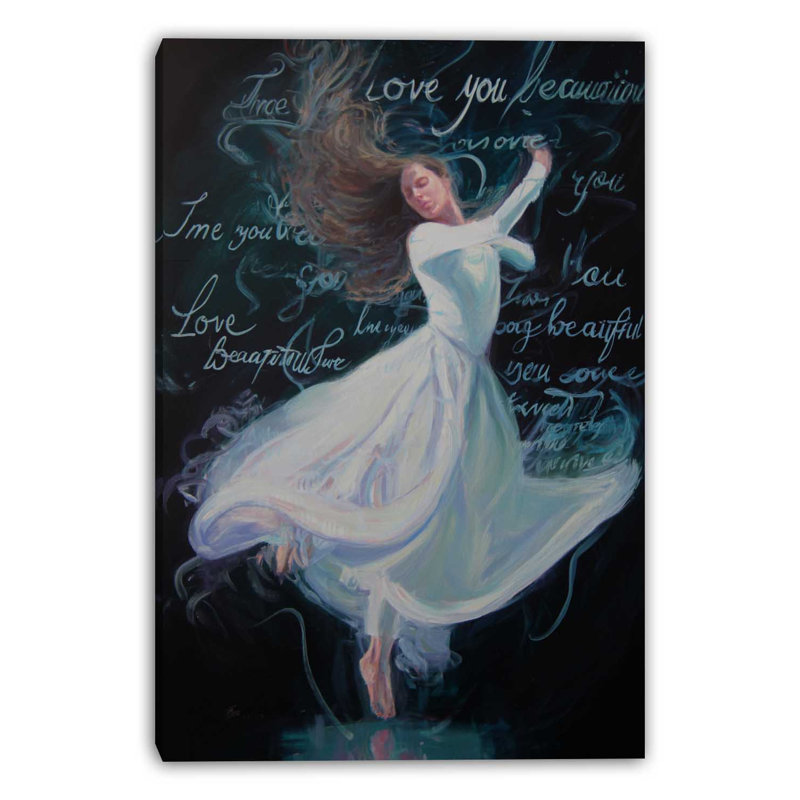 «Love in Motion», art mural sur toile tendue, L 30 po x H 40 po x P 1,5 po