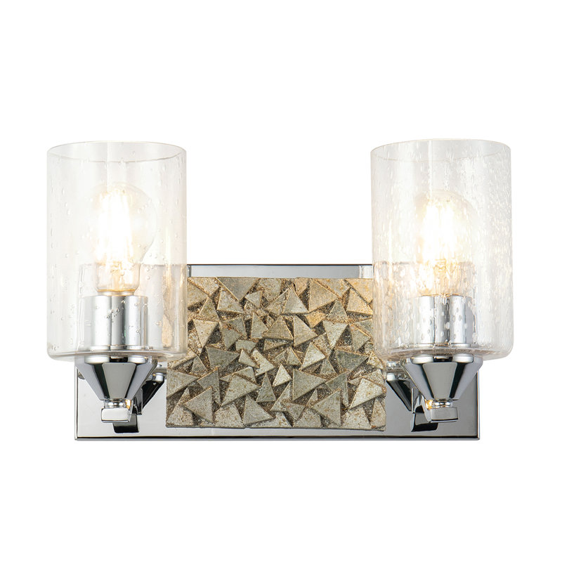 Faubourg Bocage 2 Light Vanity, Chrome/Silver