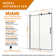 57'' - 59'' W x 75'' H Single Sliding Frameless Shower Door with Clear Glass