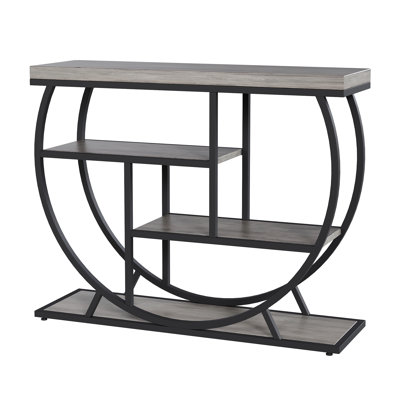 39 in Modern Console Table for Entryway, 4 Tier Hallway Table with Storage by George Oliver