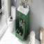 Meuble-lavabo de 30 po avec lavabo en céramique, structure en bois massif, portes à fermeture douce, style vert rétro, solution de rangement durable et élégante-116452153-116452156