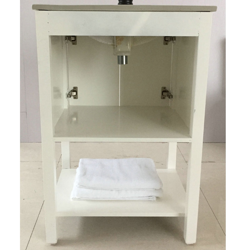 Ensemble de meuble-lavabo pour salle de bain simple 24 po, Blanc