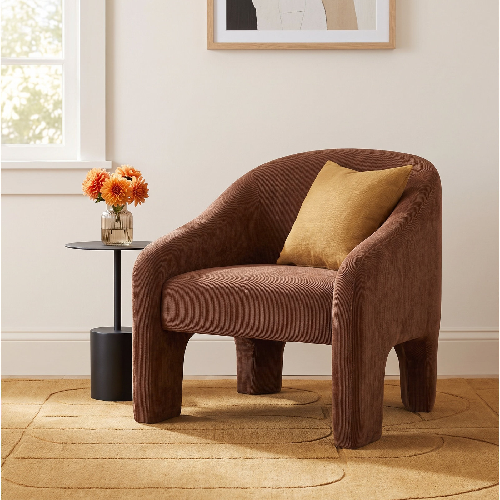 Accent Armchair, Cinnamon Performance Velvet
