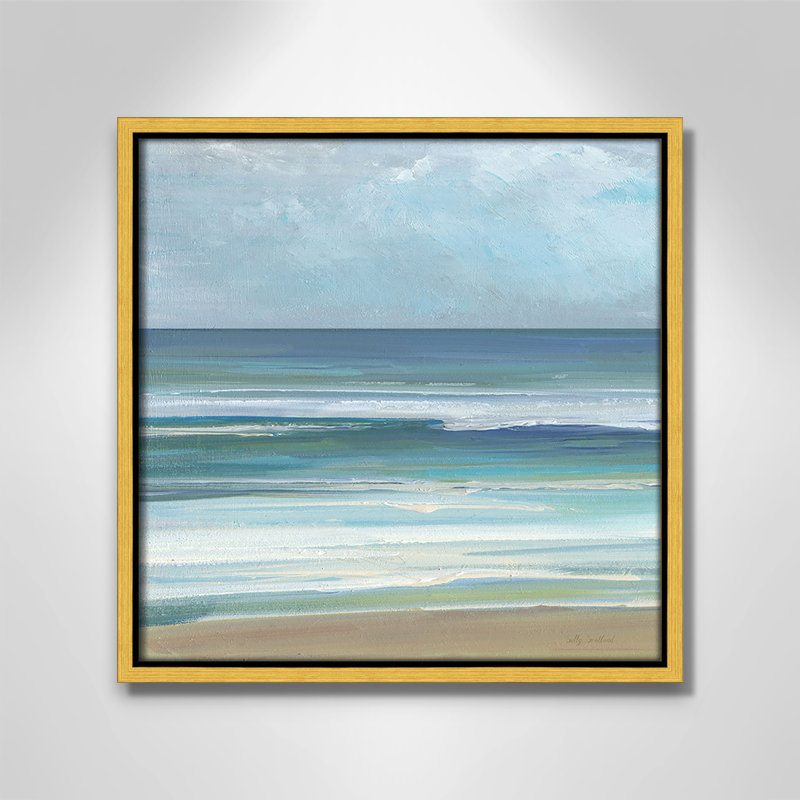 «Gentle Waves I» par Sally Swatland, H 13,5 po x l 13,5 po, Doré