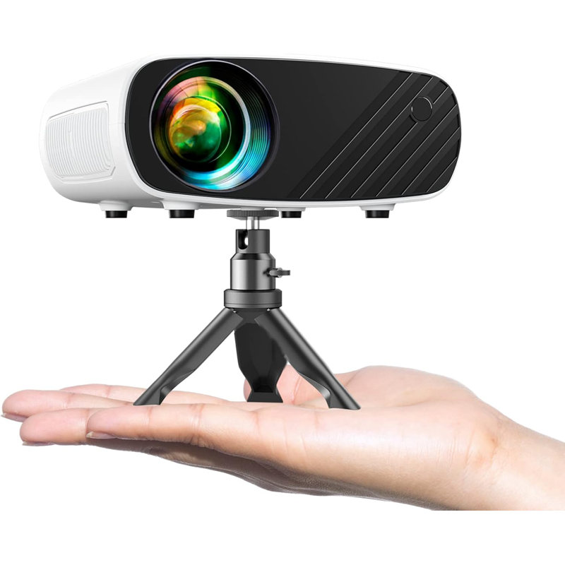 Mini Projector, Upgraded 1080p Hd Projector, 8000l Portable Projector With Tripod, Movie Projector Compatible With Android/ios/windows/tv Stick/hdmi/usb