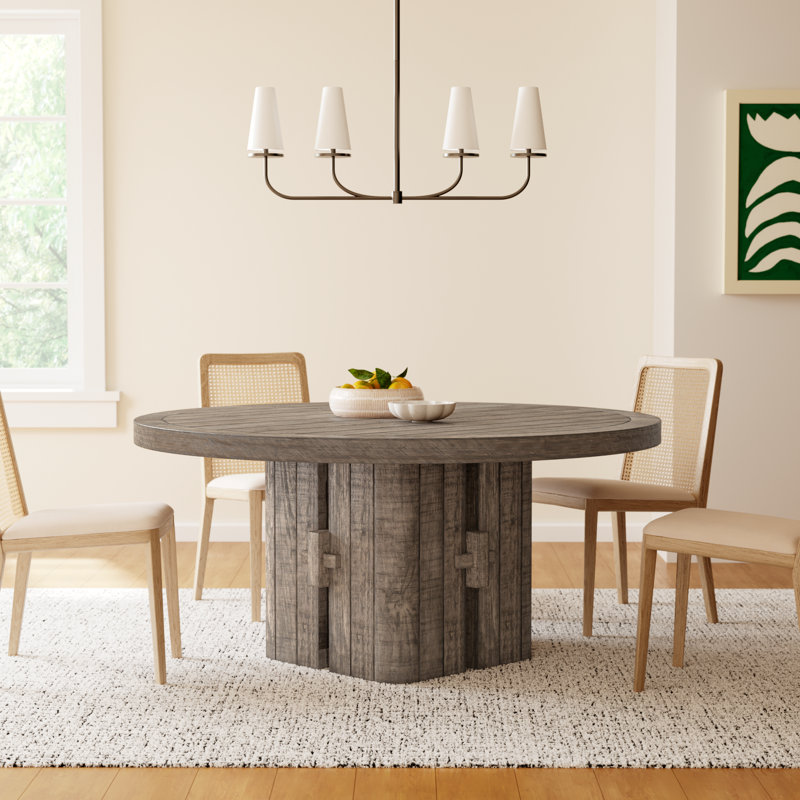 Armino 60" Solid Wood Dining Table, Gray