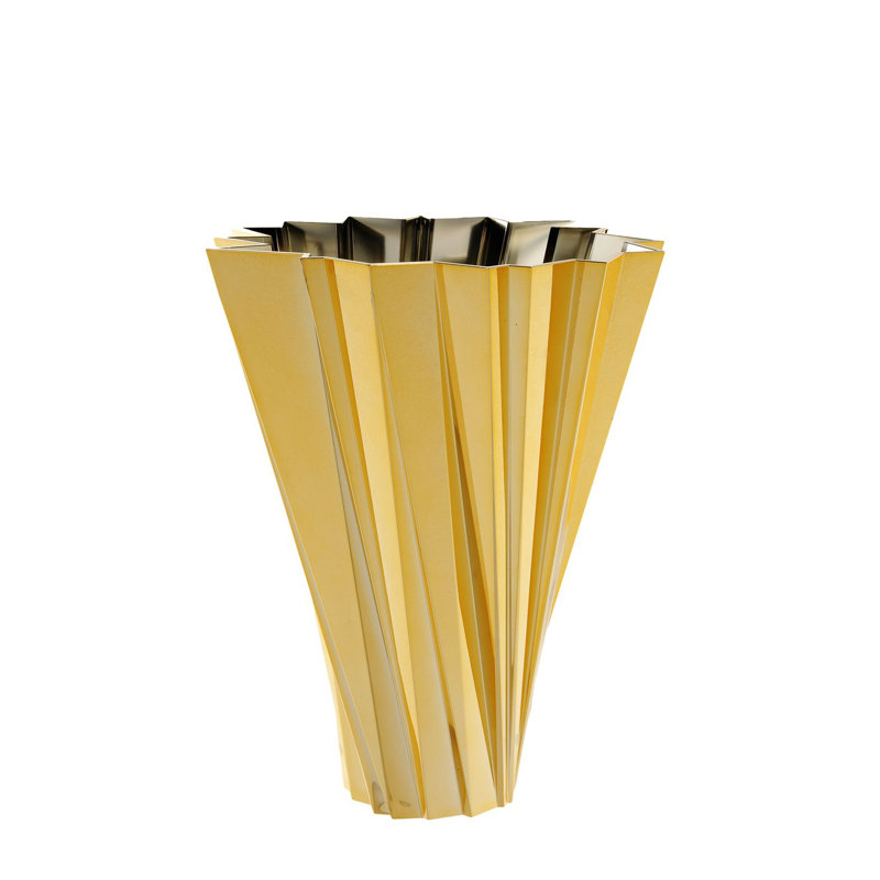 Shanghai Metallic Poly Methyl Methacrylate Table Vase, Gold