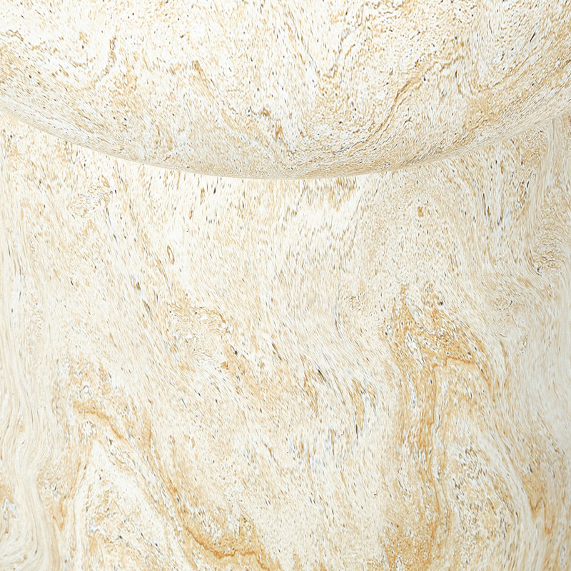 Tables d'appoint d'extérieur en forme de champignon en béton, Jaune