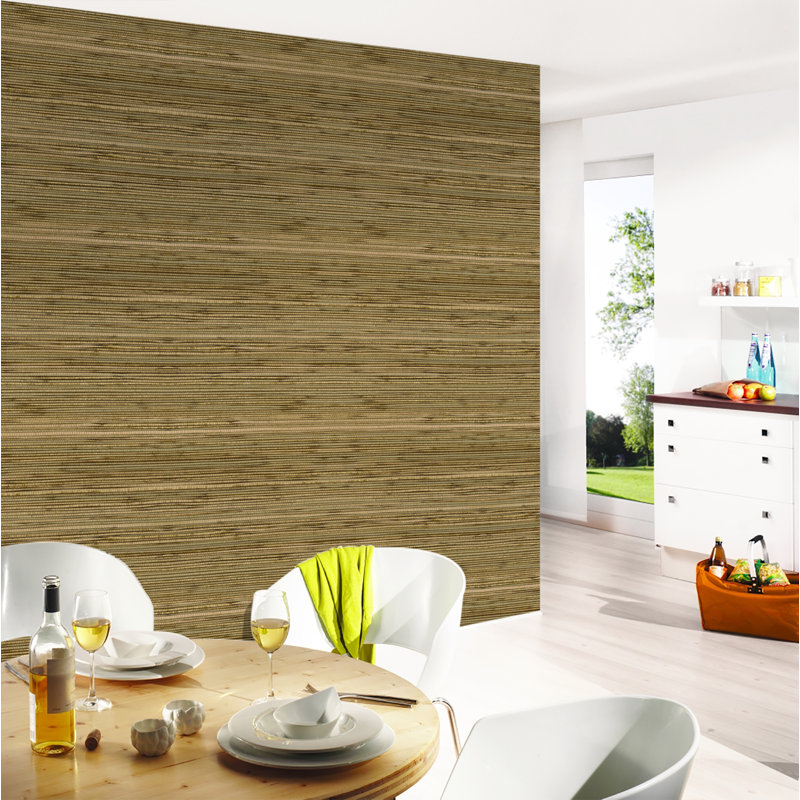 Papier peint en jute brut brut 24 'x 36 "Decorator Grasscloth II, Bronze/brun