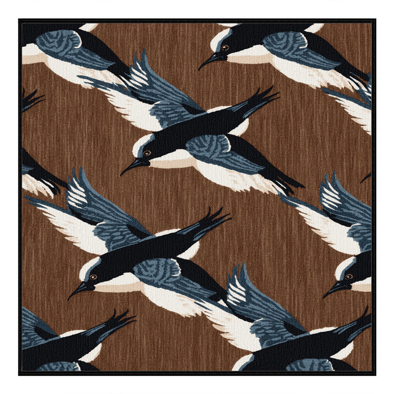  Tapis lavable oiseaux Martin, Carré 3 pi
