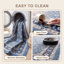 Tapis Hollis traditionnel à motif floral intégral bleu, gris et crème, lavable à la machine, antidérapant, à poils courts, pour l'intérieur et l'extérieur, adapté aux animaux domestiques, idéal pour le salon, la chambre, la salle à manger, l'entrée, le corridor ou le bureau.-260879139