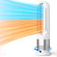 Bladeless Tower Fan & Heater, 2-in-1 Space Heater with Remote Control, 80° Oscillation, Quiet Cooling & Heating with 9H Timer