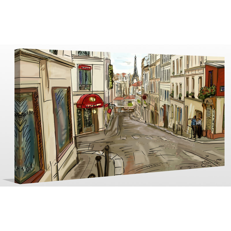« soirée à paris », impression sur toile tendue, H 28 po x l 48 po x P 1,5 po