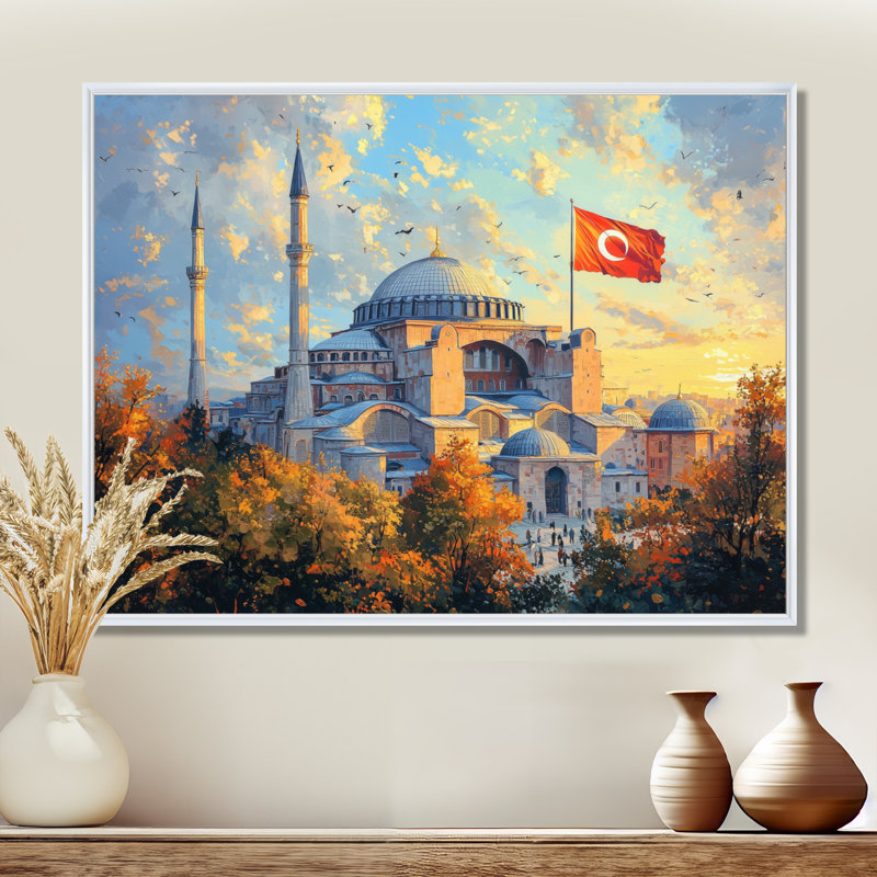 «Hagia Majesty In Turquie - Impression sur toile», H 12 po x l 20 po, Impression dans un cadre flottant sans passe-parto