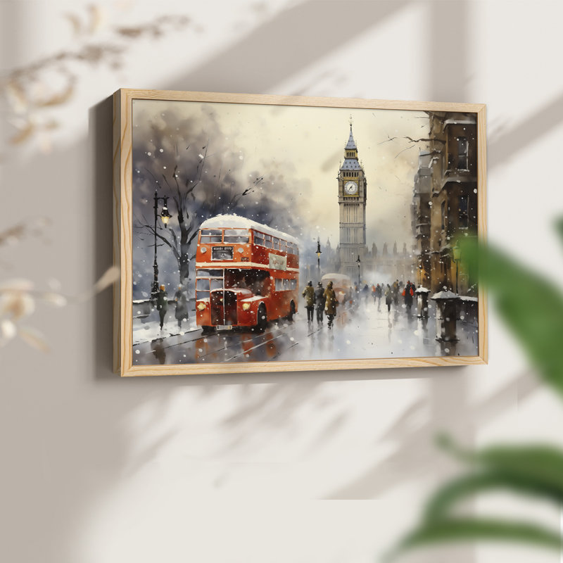 Chirstmas Art-CCCXLIX -Framed Print - Restickable, Naturel, H 22 po x l 28 po