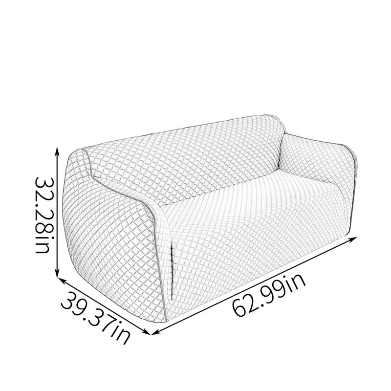 Canapé lumineux et luxueux, Gris / Blanc cassé