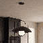 Plafonnier semi-encastré 4 lumières en noir mat-129437294