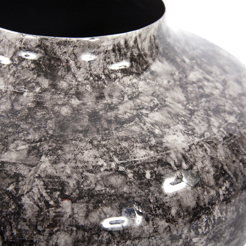 Marbled Aluminum Metal Table Vase