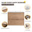 Meuble-lavabo mural double 60 po avec dessus de lavabo en céramique Jayliyah, meuble-lavabo flottant avec 4 tiroirs et 1 tablette réglable
