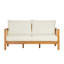 Ensemble de canapés d'extérieur 4 pièces avec coussins hydrofuges, structure en bois d'acacia, décorations en textilène et table basse assortie pour un patio, une terrasse ou une cour.