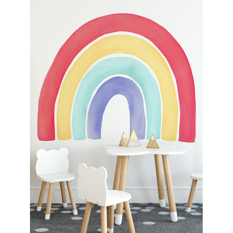 Adhésif décoratif arc-en-ciel, Rouge, H 48 po x l 59 po