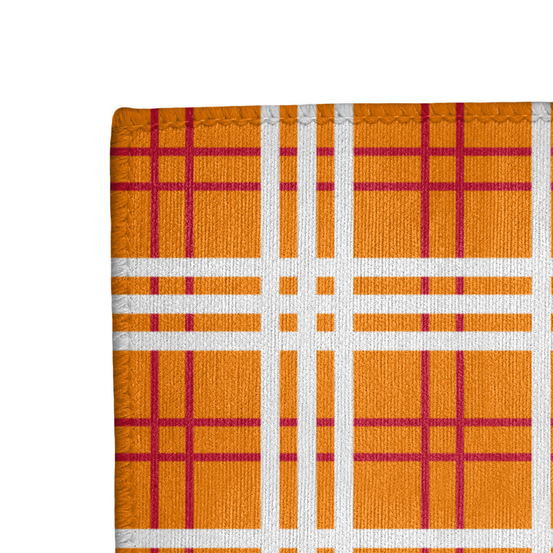 Tapis à carreaux orange, Rectangle 2 pi x 3 pi
