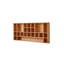 Tablette de rangement murale en bois de frêne massif 48,03 po, présentoir à thé flottant pour salon de thé, petit salon