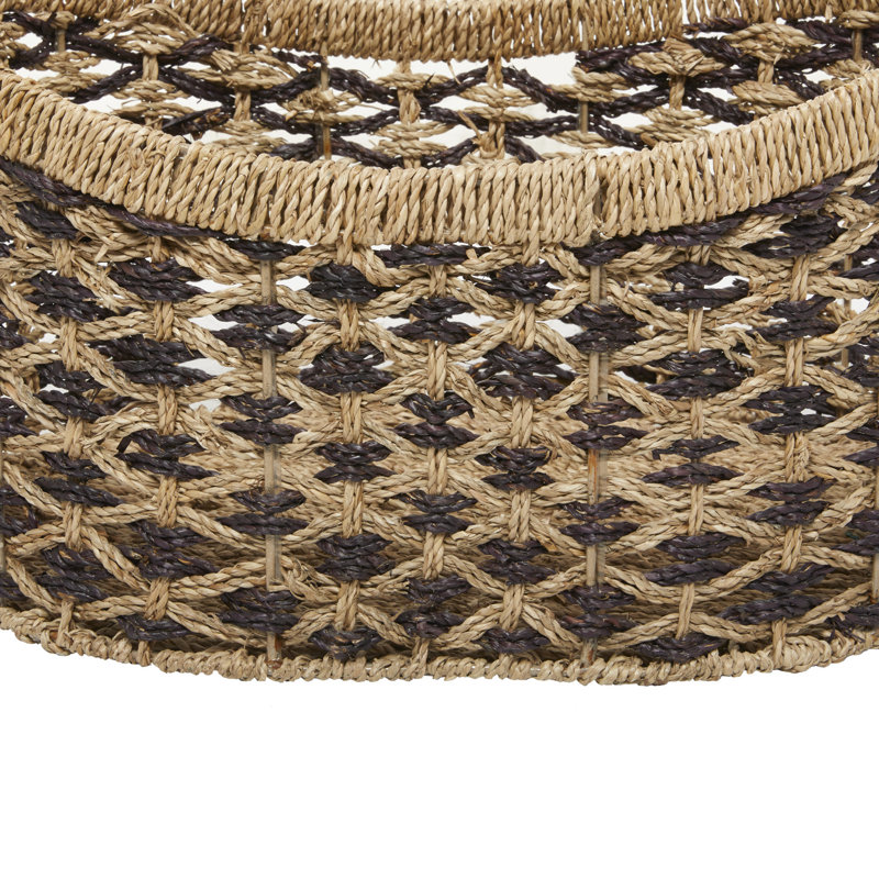Handmade Seagrass Basket With Handles - Set of 2
