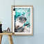Cute Koala Bear in Abstract - Picture Frame Graphic Art Print-55679687-55679683