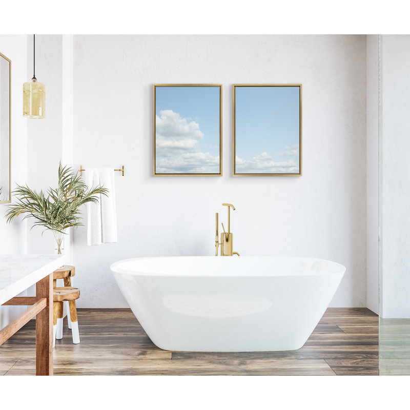 Soft and Fluffy Clouds by Stephanie Klatt Framed Canvas Wall Art Set, Doré