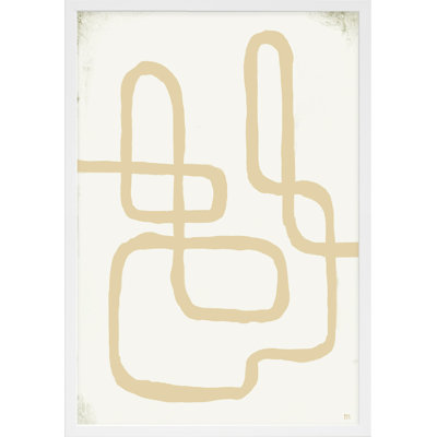 «Line Works In White 1» par Phillips, art mural encadré