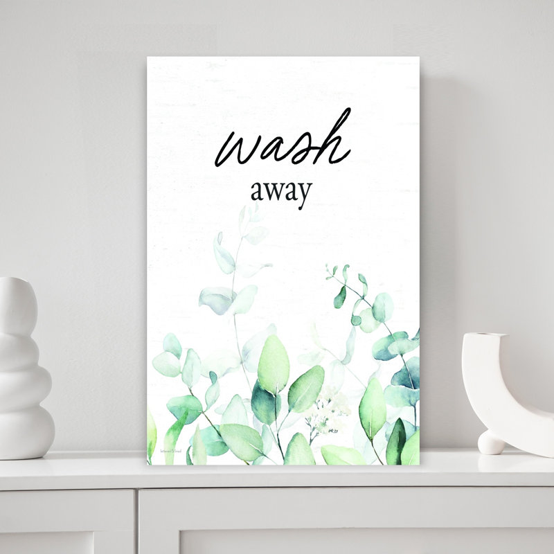 «Wash Away», art mural moderne abstrait nature, H 18 po x l 12 po