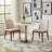 Marble and Aluminum Dining Table