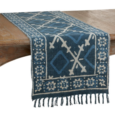 Geometric 100% Cotton Table Runner