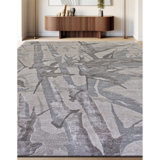 Abstract Area Rug in Gray/Beige/Brown