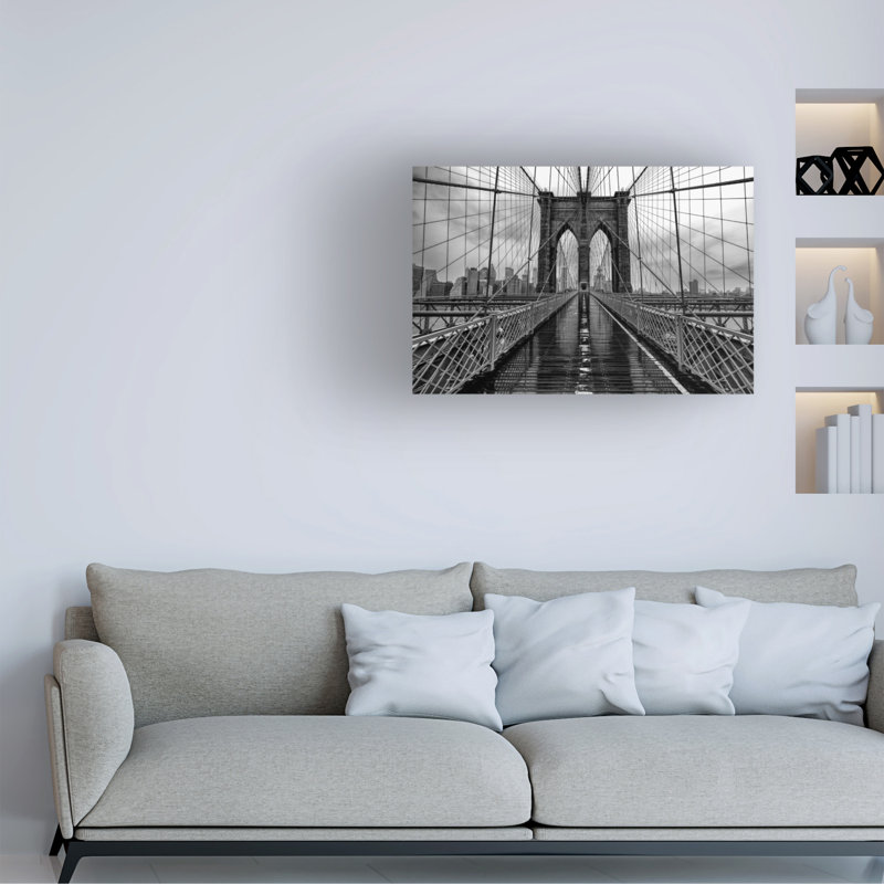 Art sur toile, pont de Brooklyn, H 22 po x l 32 po x P 2 po